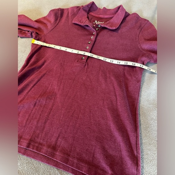 Women Pink/Purple Natural Reflections Henley Pullover Cotton Blend Small petite - Picture 4 of 10